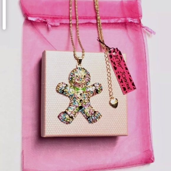 Christmas Gingerbread Man Betsey Johnson New - Picture 5 of 7